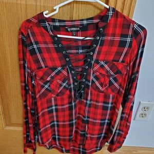 Great condition. Express Plaid Designer Shirt